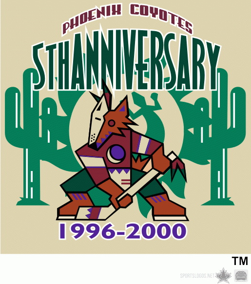 Arizona Coyotes 2000 01 Anniversary Logo cricut iron on